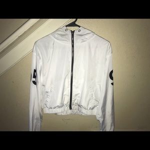 White Windbreaker